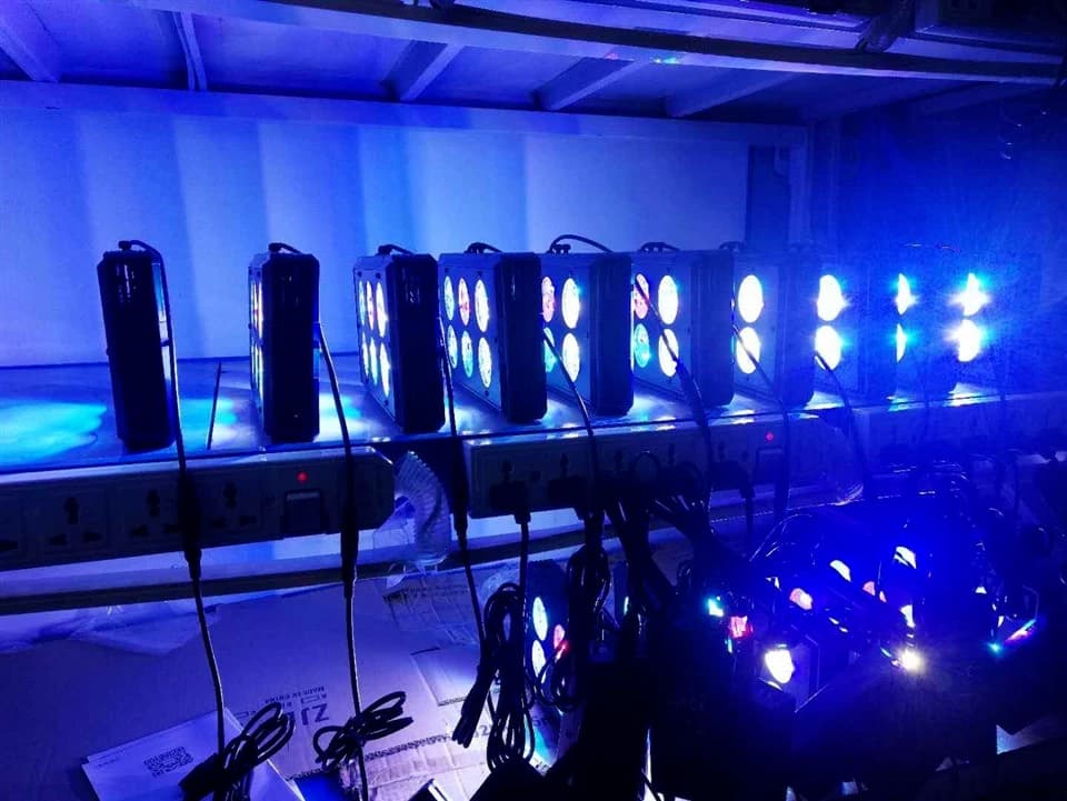 A075 reef light above a saltwater aquarium