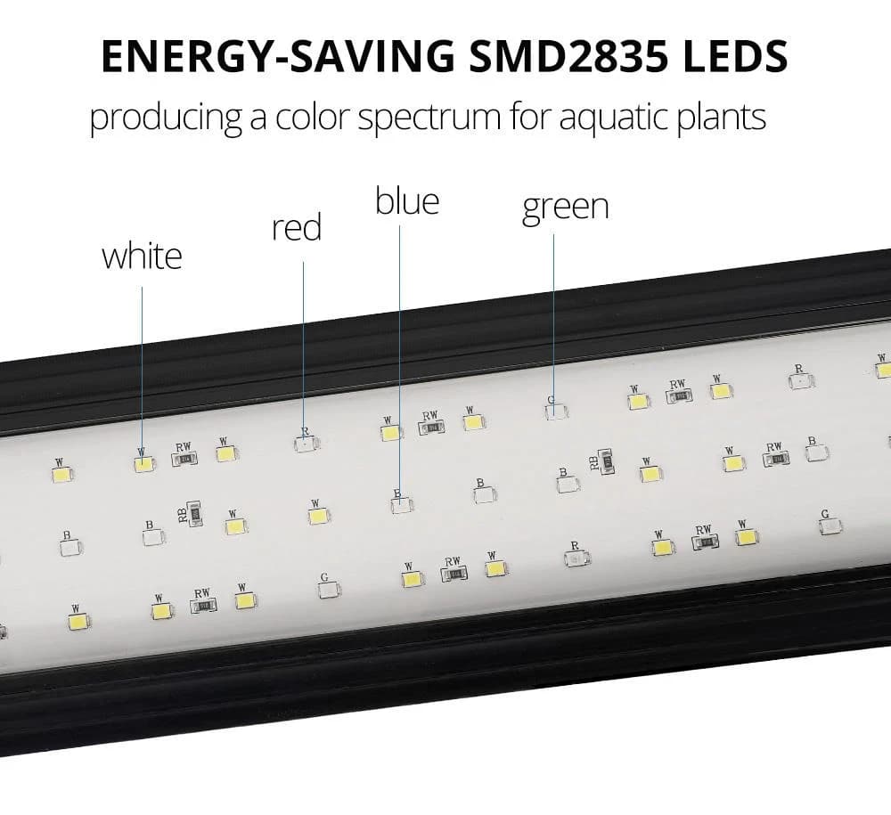 SMD2835 white red blue and green LED bead layout